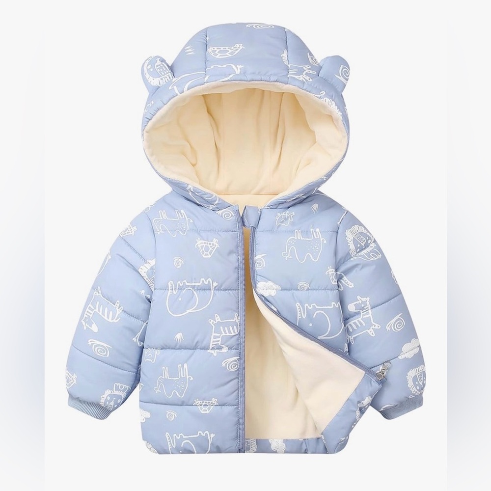 119 NWT Happy Cherry Hoods Light Puffer Jacket - Size: 80‎ (12-18 months)